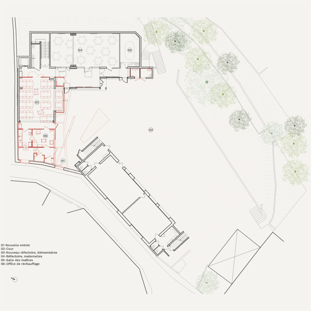 E09 Sainte-Marie - Extension de la restauration d'une école élémentaire, La Celle-Saint-Cloud (78) - plan projet