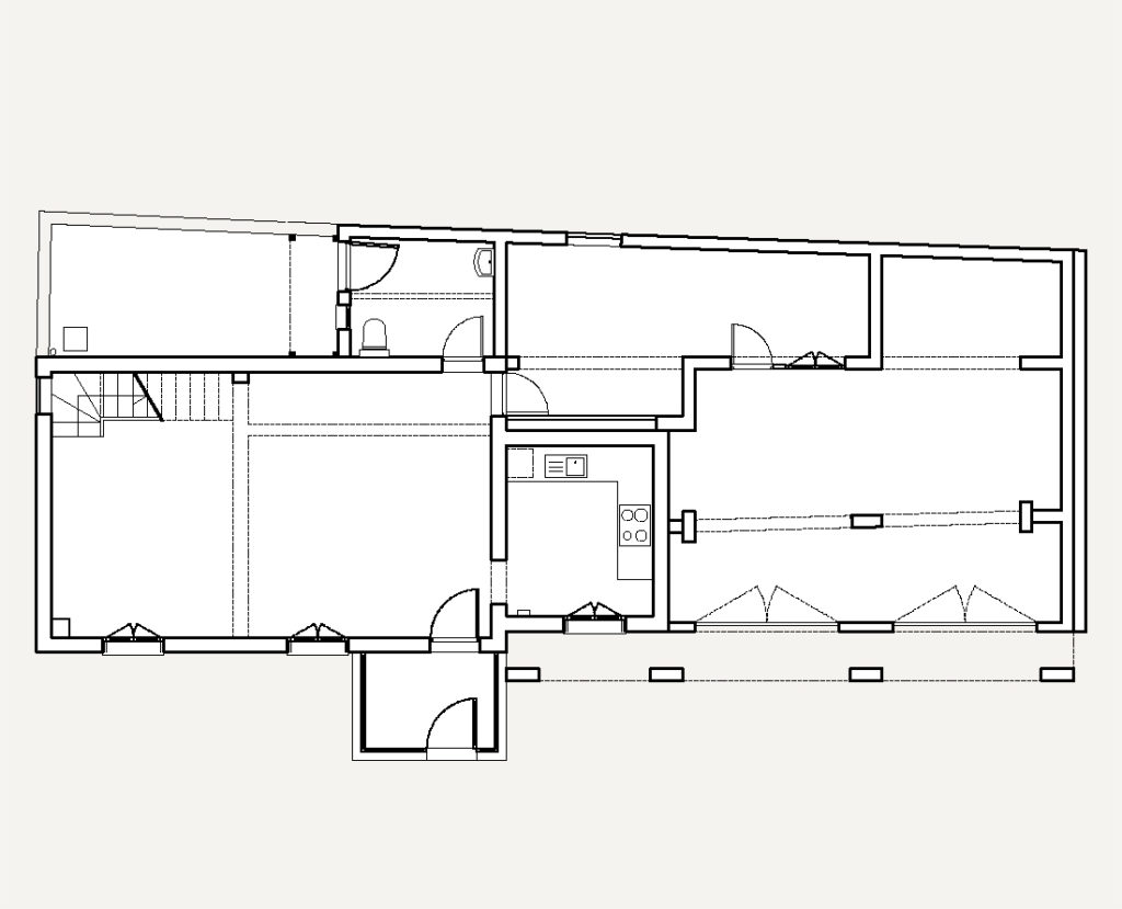 HI15 MAISON PI - Rénovation énergétique et extension d'une maison individuelle, Villejuif (94) plan existant